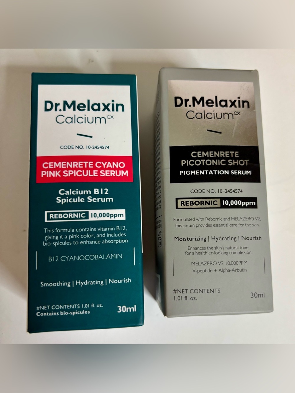 NWT Dr Melaxin Serum Duo Cyno Pink Spicule & Picotonic Shot 30 ml Exp Aug 2028